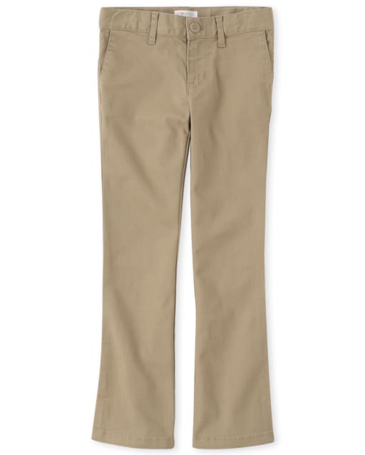 Pantalon chino bootcut uniforme pour fille