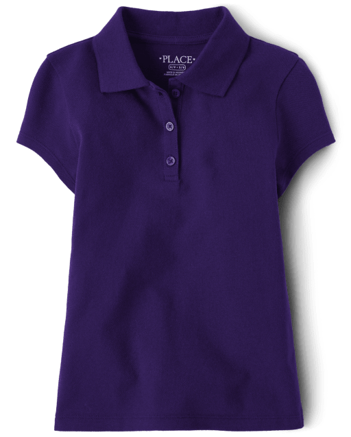 Girls Uniform Short Sleeve Pique Polo