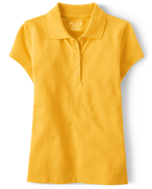 The Children's Place Girls' Plus Uniform Pique Polo 
