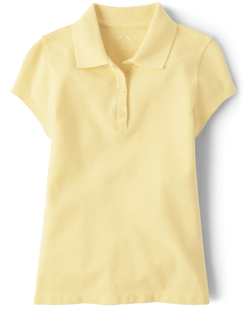 Polo de piqué de manga corta de uniforme para niñas