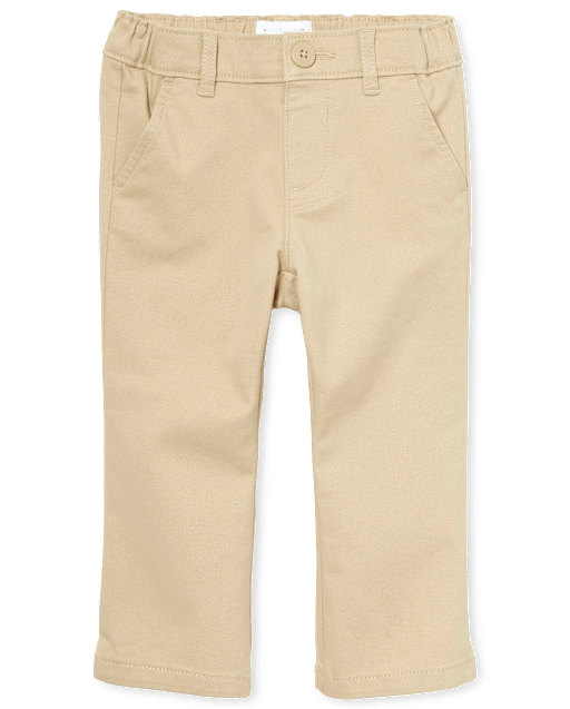 Pantalones chinos con corte de bota de uniforme para niñas pequeñas