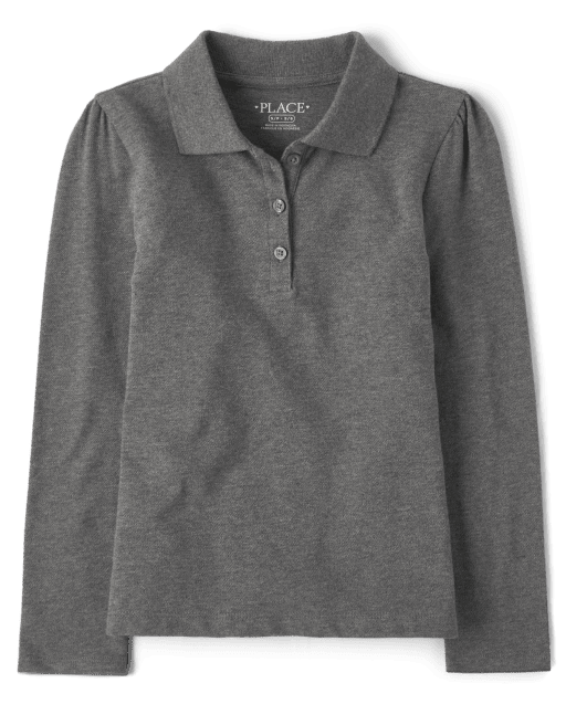 Girls Uniform Soft Stretch Pique Polo