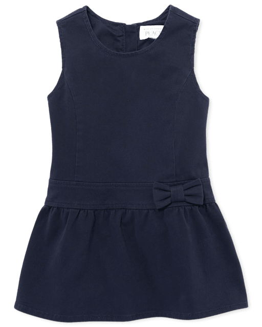 Toddler Girls Uniform Bow Jumper