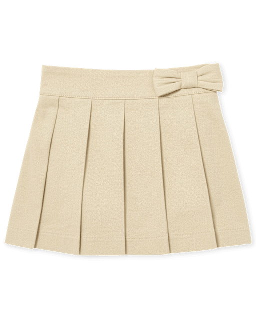 Toddler Girls Uniform Bow Pleated Skort