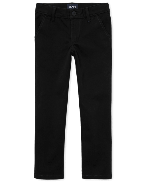 Girls Uniform Stretch Skinny Chino Pants - Plus