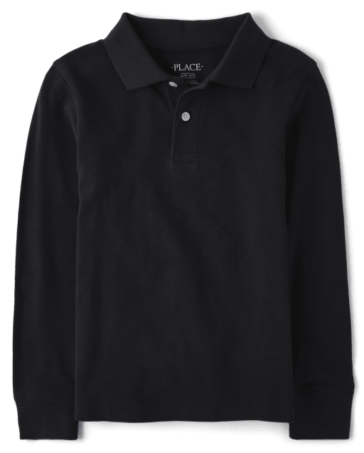 The Childrens Place Boys Little Long Sleeve Uniform Polo Brook Small//5//6