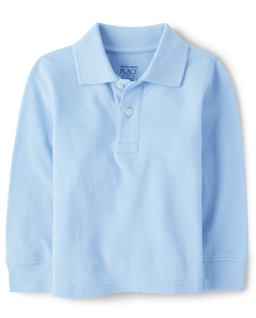 Baby And Toddler Boys Uniform Long Sleeve Pique Polo
