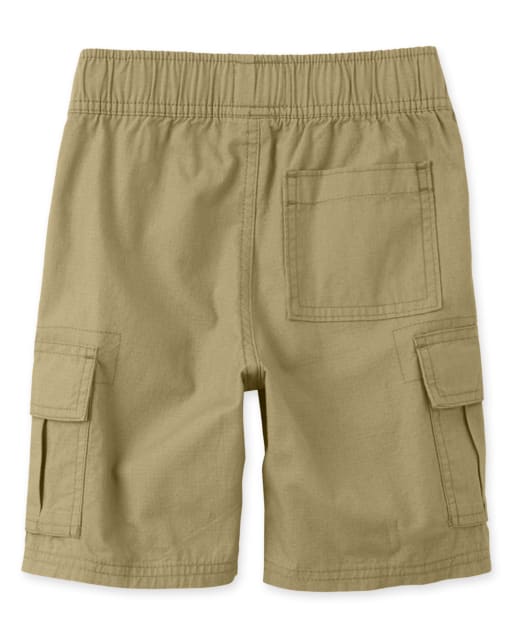 The Childrens Place Boys Uniform Pull On Cargo Shorts