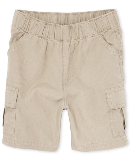 Pantalones cortos tipo cargo con tejido uniforme para bebés y niños pequeños