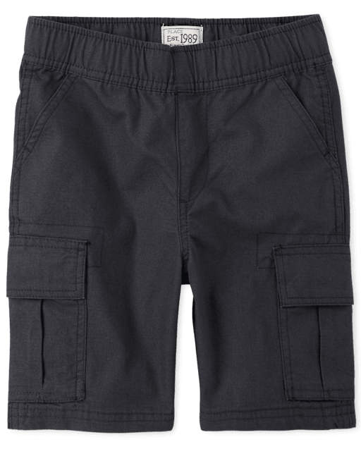 Short cargo garçon en tissu ripstop à enfiler - Coupe slim