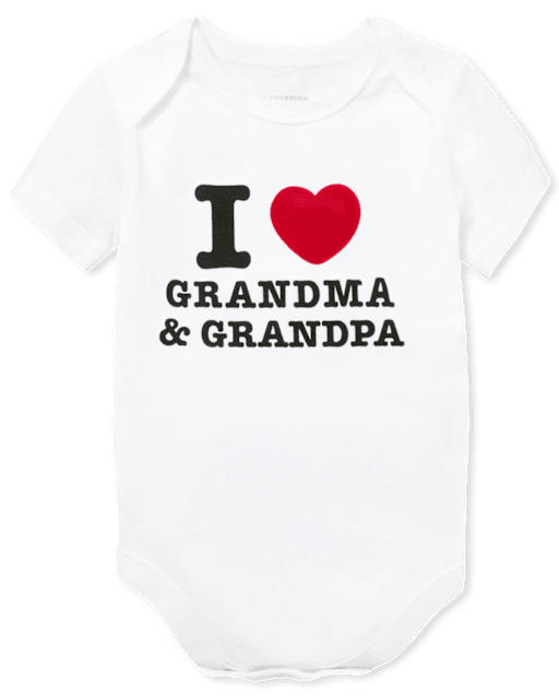 Baby Grandma And Grandpa Graphic Bodysuit