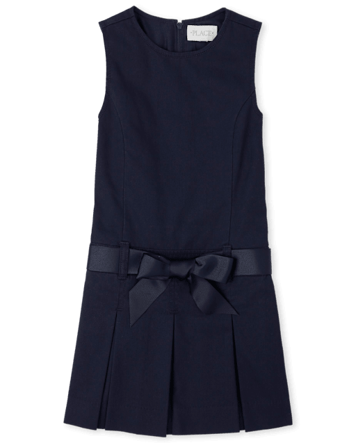 Pull d'uniforme ceinturé pour fille