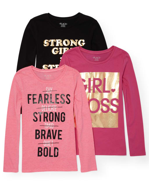 Girls Girl Power Graphic Tee 3-Pack