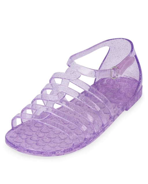 Girls Glitter Jelly Sandals