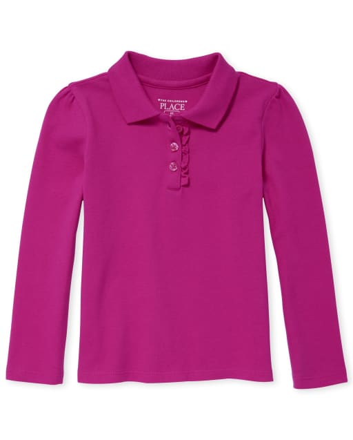 Polo fille manche longue Clearance