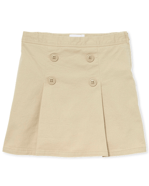 Girls Uniform Stretch Button Skort