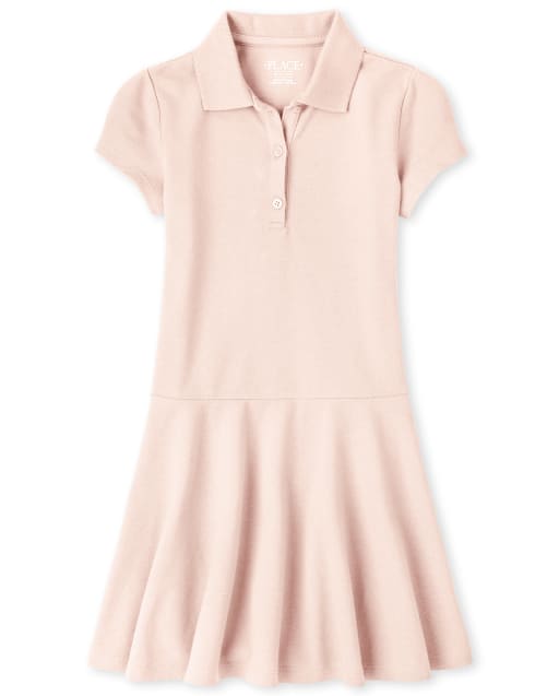 Girls Uniform Pique Polo Dress