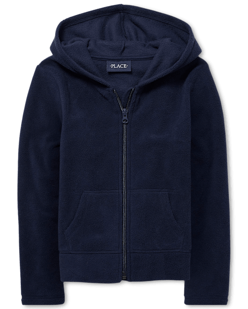 Girls Microfleece Zip Up Hoodie