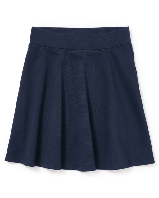 Falda pantalón de punto elástico de uniforme para niñas