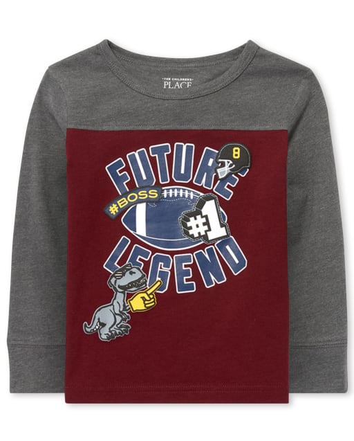 Toddler Boys Colorblock Embellished Graphic Top
