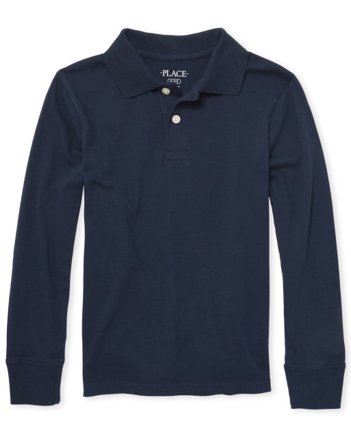 Boys Long Sleeve Jersey Polo