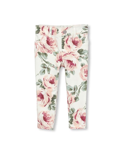Jegging à enfiler en tricot pailleté imprimé pour bébés et petites filles