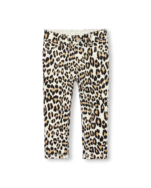 Jegging à enfiler en tricot pailleté imprimé pour bébés et petites filles