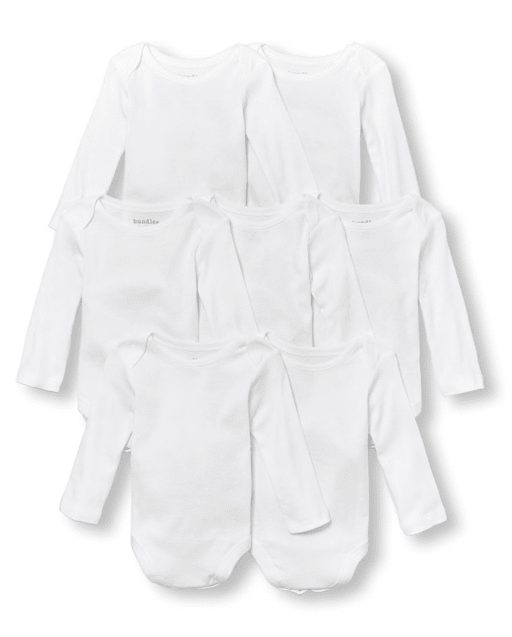 Lot de 7 bodys unisexes pour bébé