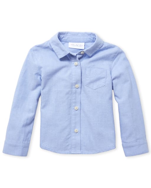 Toddler Girls Uniform Oxford Button Up Shirt