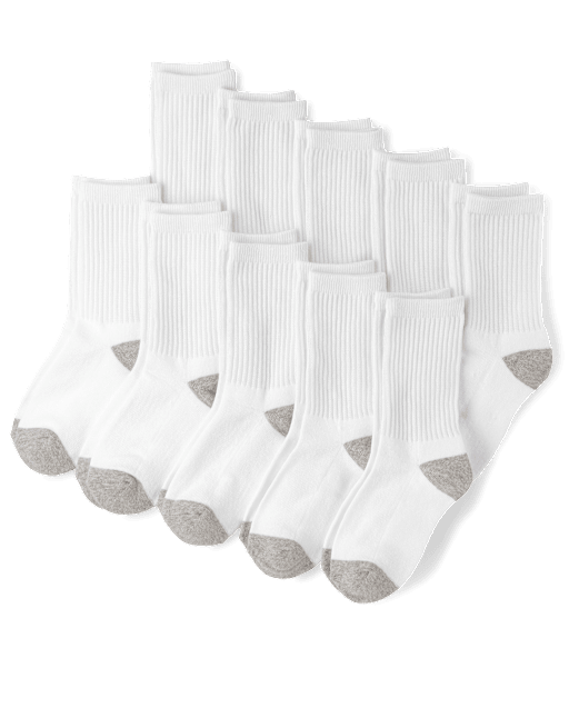 Boys Crew Socks 10-Pack