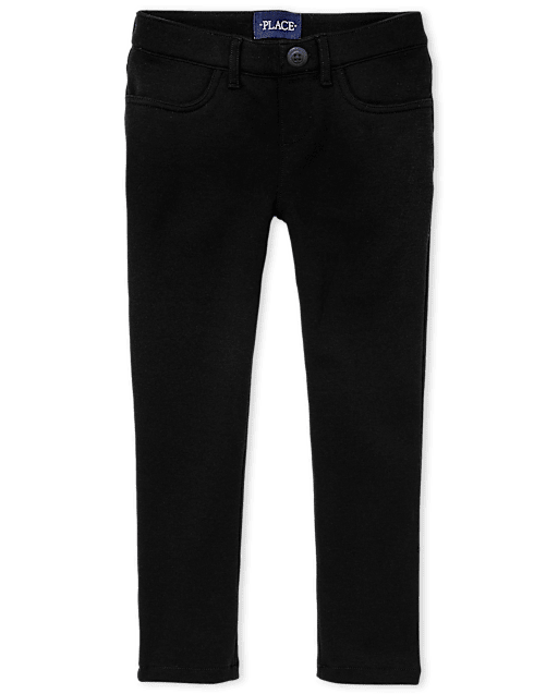 Girls Uniform Ponte Knit Pull On Jeggings