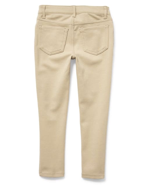 girls khaki jeggings