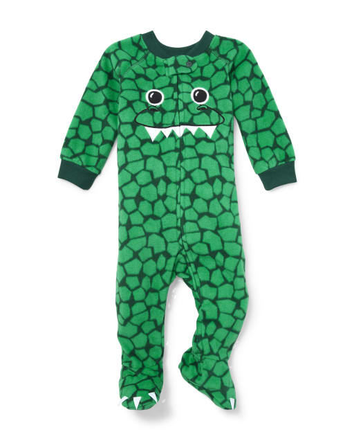 Baby And Toddler Boys Matching Family Dino Fleece One Piece Pajamas