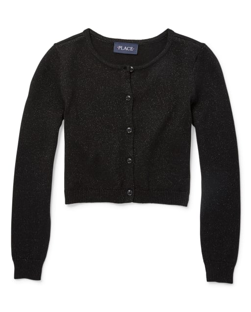 Girls Metallic Cardigan