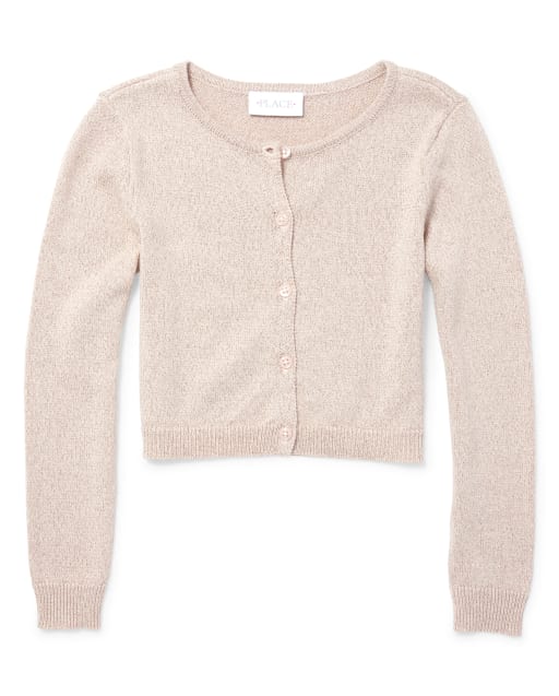 Girls Metallic Cardigan
