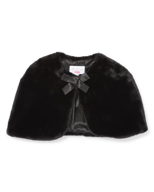 Girls Faux Fur Cape