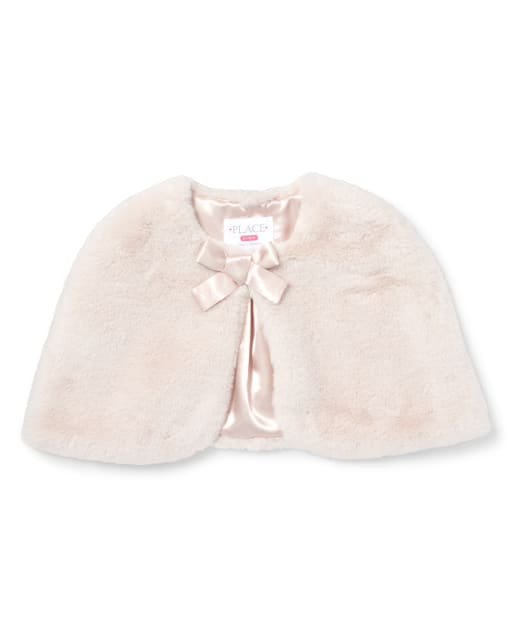 Girls Faux Fur Cape