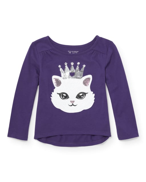 Baby And Toddler Girls Embellished High Low Top