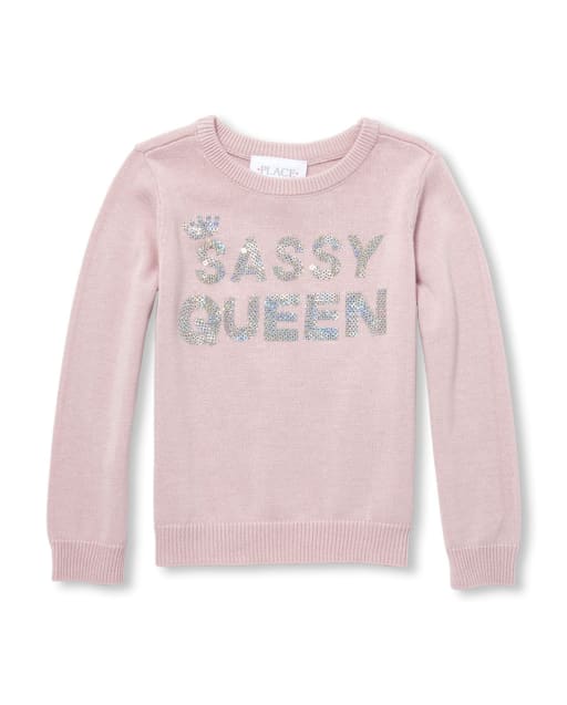 Baby And Toddler Girls Sequin Graphic Icon Sweater