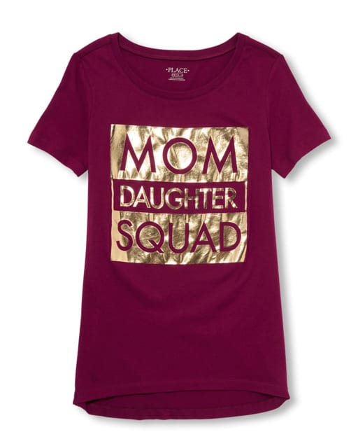 Camiseta con gráfico a juego de Mommy And Me Foil Squad para mujer