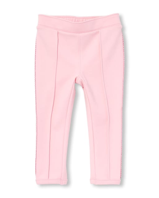 Baby And Toddler Girls Sequin Side Stripe Ponte Knit Pull On Jeggings