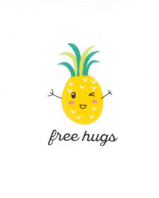 Baby Girls Short Sleeve Happy Fruits Bodysuit 5 Pack