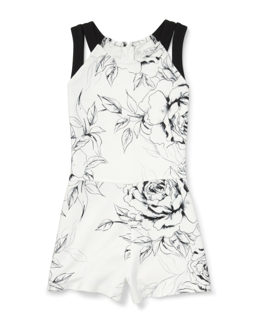 Girls Floral Romper