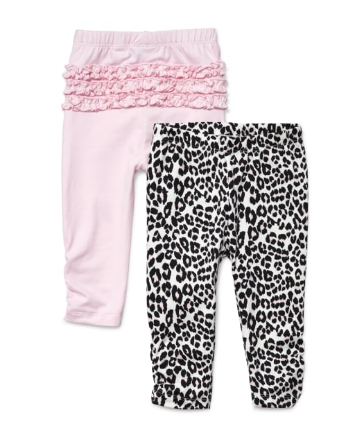 The Childrens Place Baby Girls Leopard Pants 2-Pack
