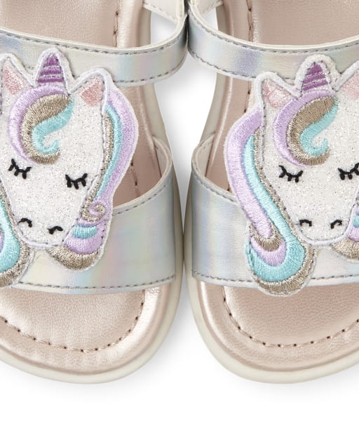 unicorn flip flops children's place