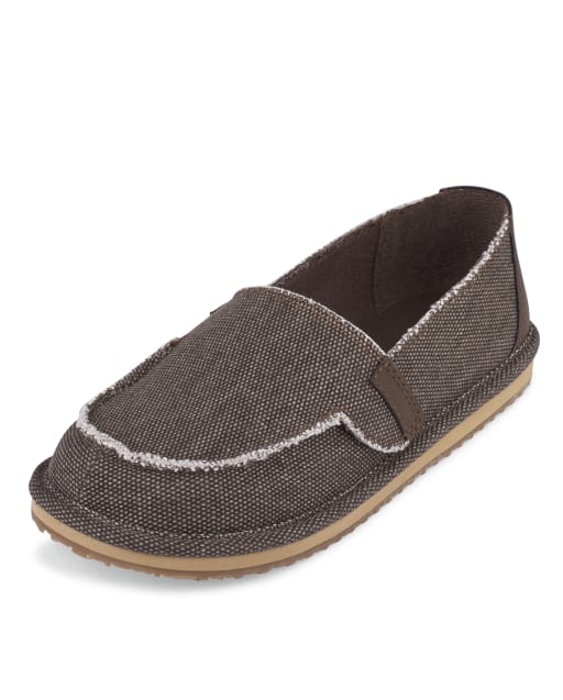 boys canvas slip on shoes
