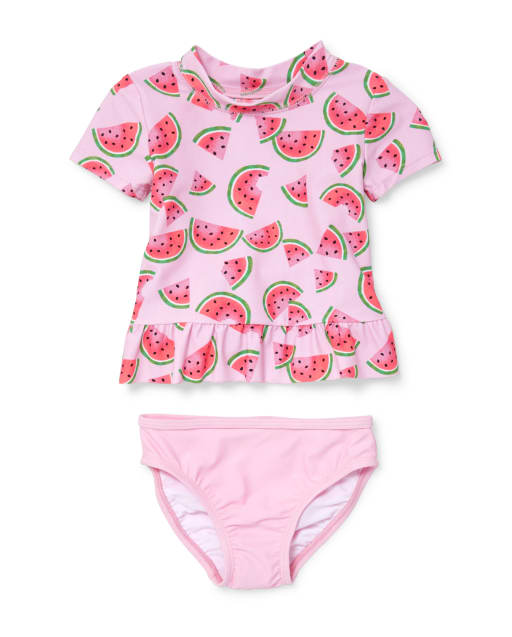 Maillot de bain Rashguard pastèque pour bébés et petites filles