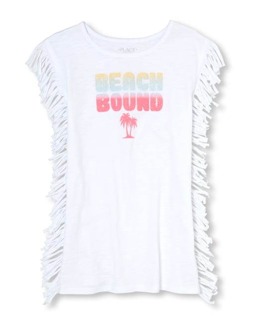 Cache-maillot pailleté à franges « Beach Bound » pour filles