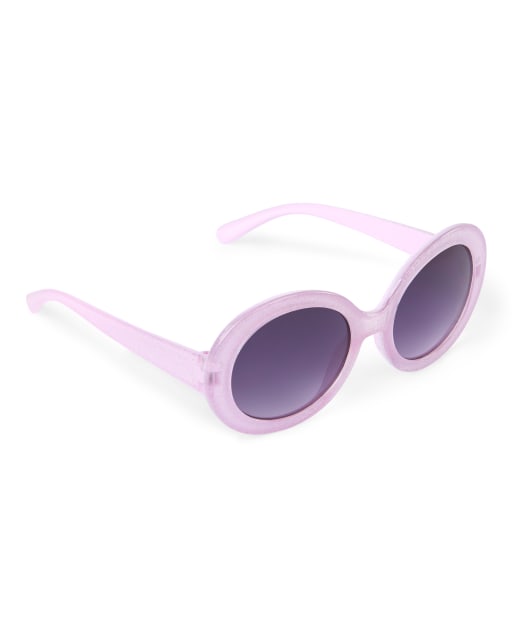 Toddler Girls Glitter Oval Sunglasses