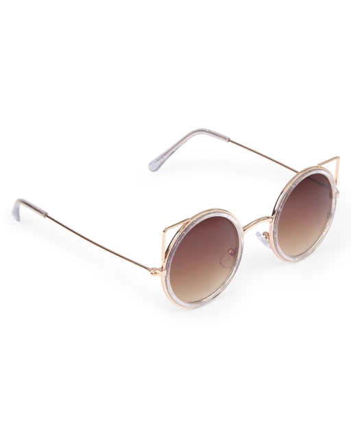 Gafas de sol de ojo de gato de metal para niñas